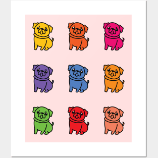 Rainbow bulldog Posters and Art